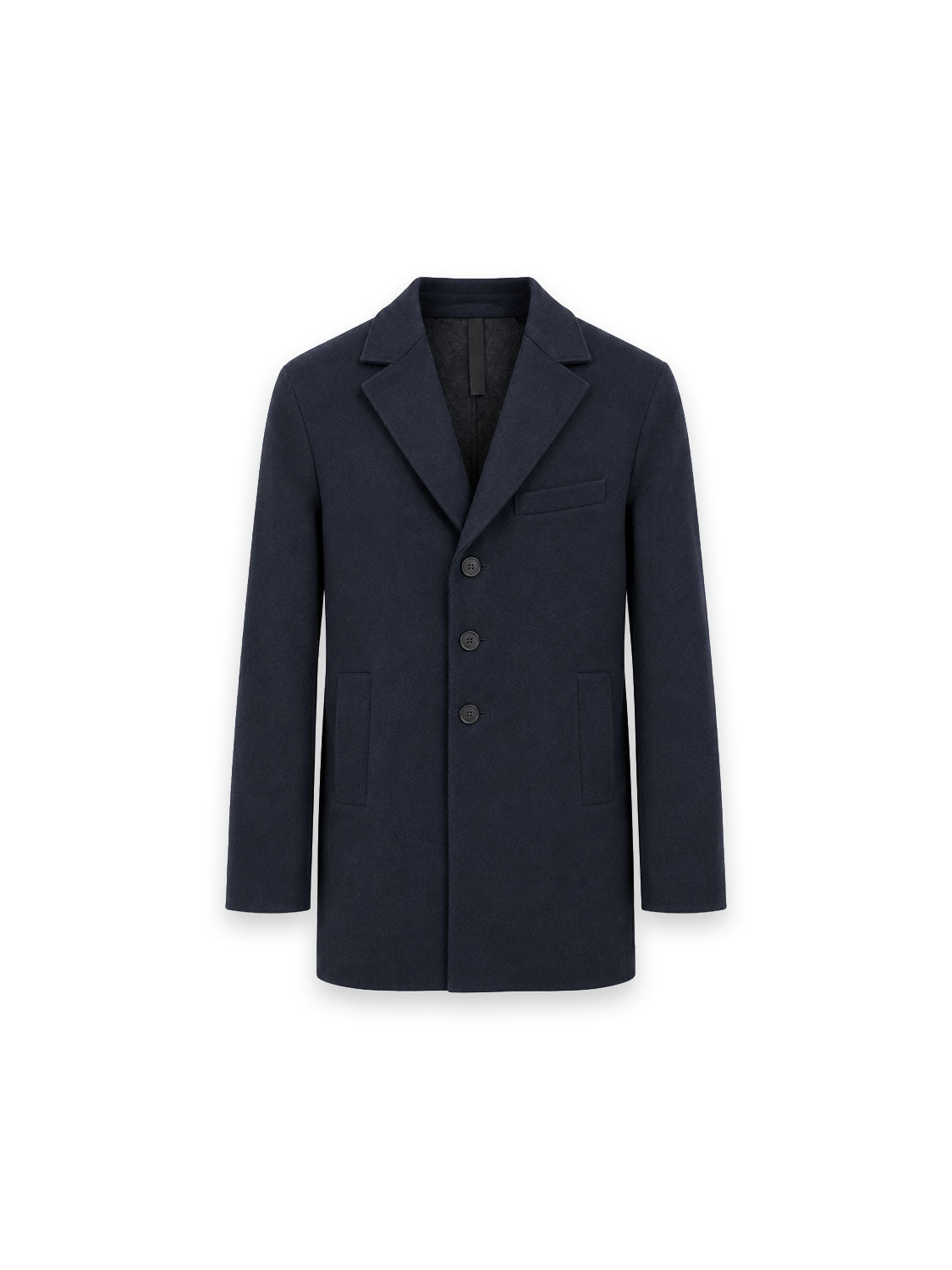 Men Boxy Coat - Kurzmantel aus Schurwolle & Kaschmir