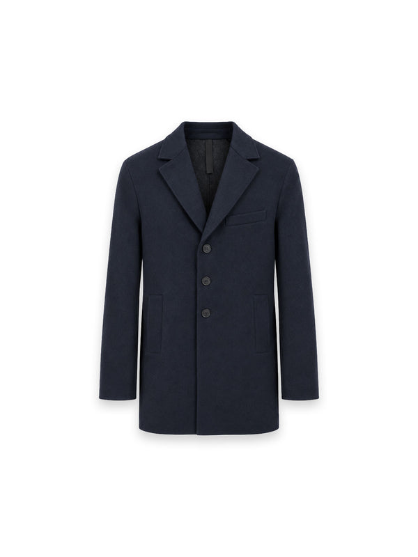 Men Boxy Coat - Kurzmantel aus Schurwolle & Kaschmir