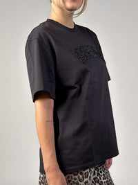 Heavy Cotton T-Shirt mit Glitzer Branding