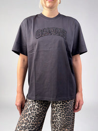 Heavy Cotton T-Shirt mit Glitzer Branding