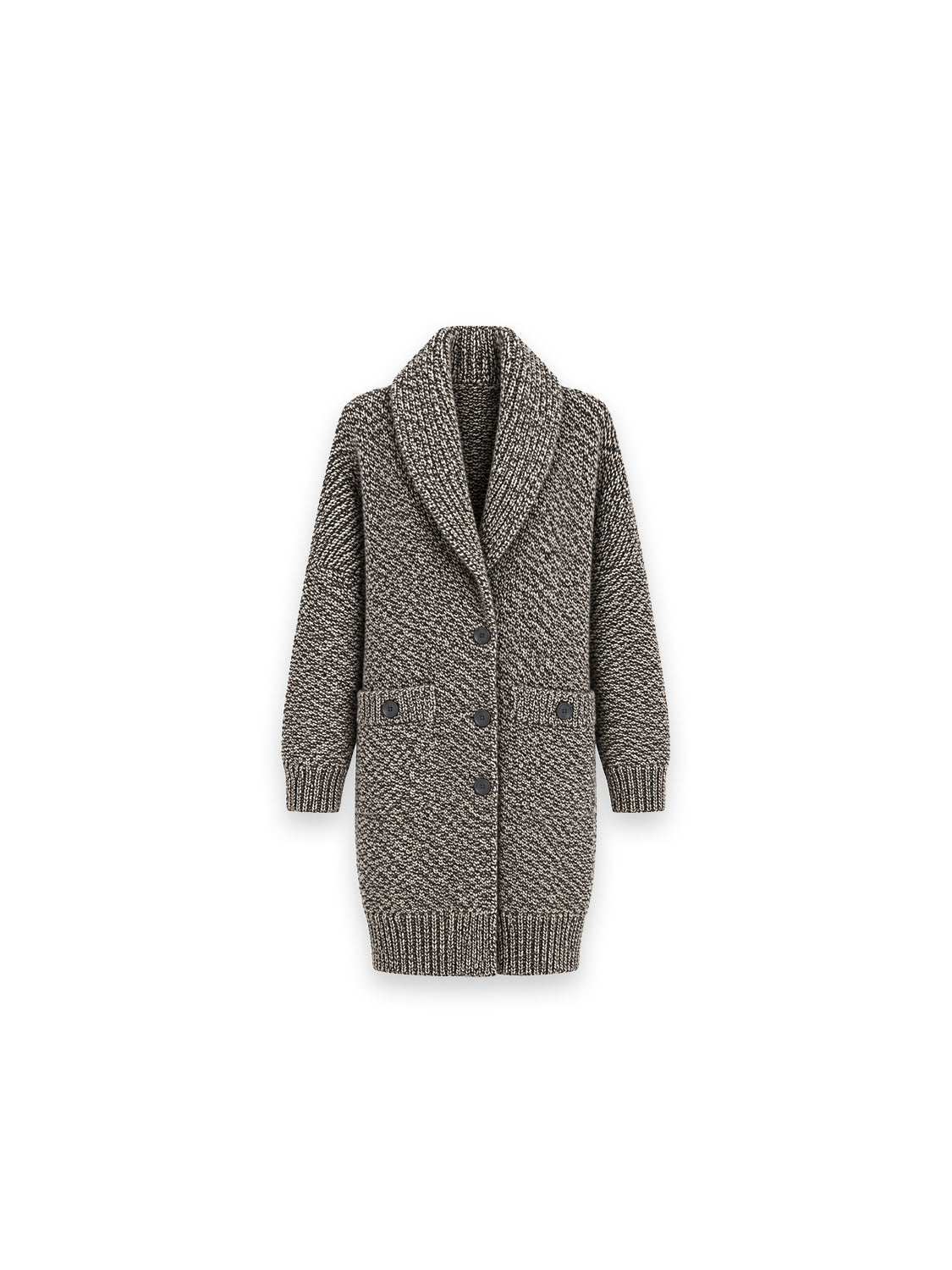 Maxi Strickjacke – Langer Schnitt + weicher Strick