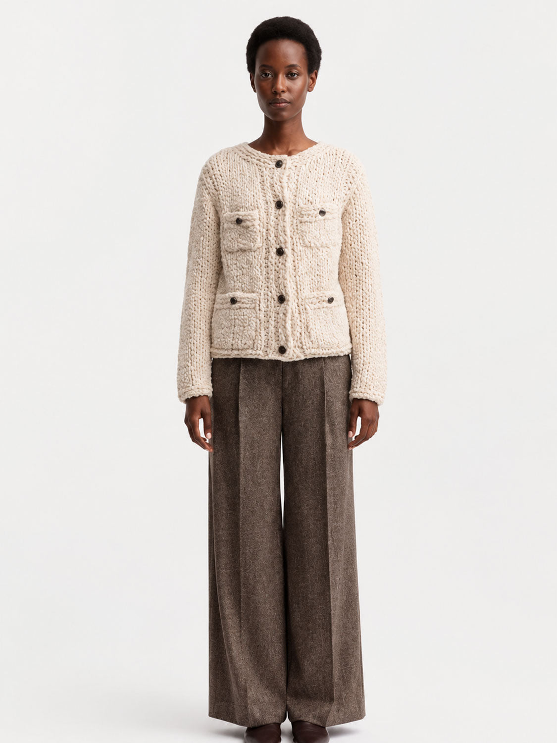 Hyacinta Strickjacke Bouclé Struktur