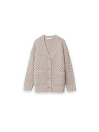 Avelaura Strickjacke mit markanter Wabenstruktur