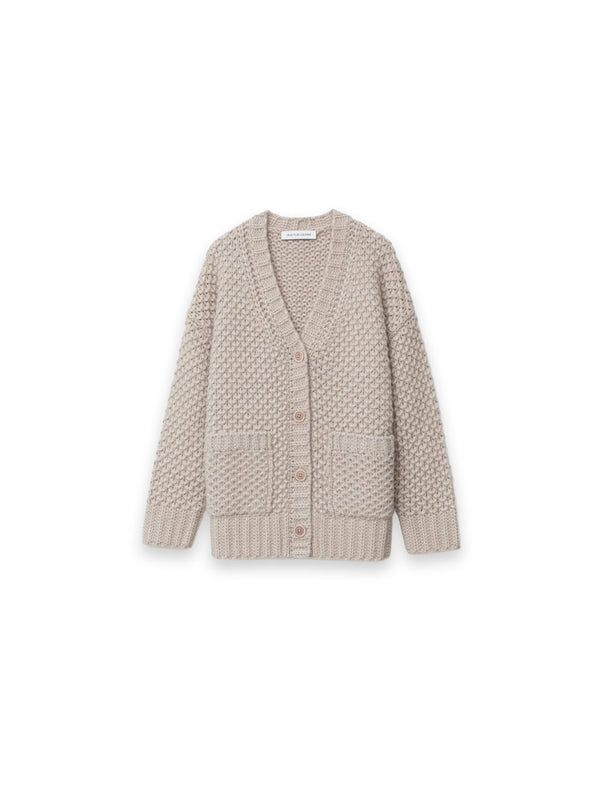 Avelaura Strickjacke mit markanter Wabenstruktur