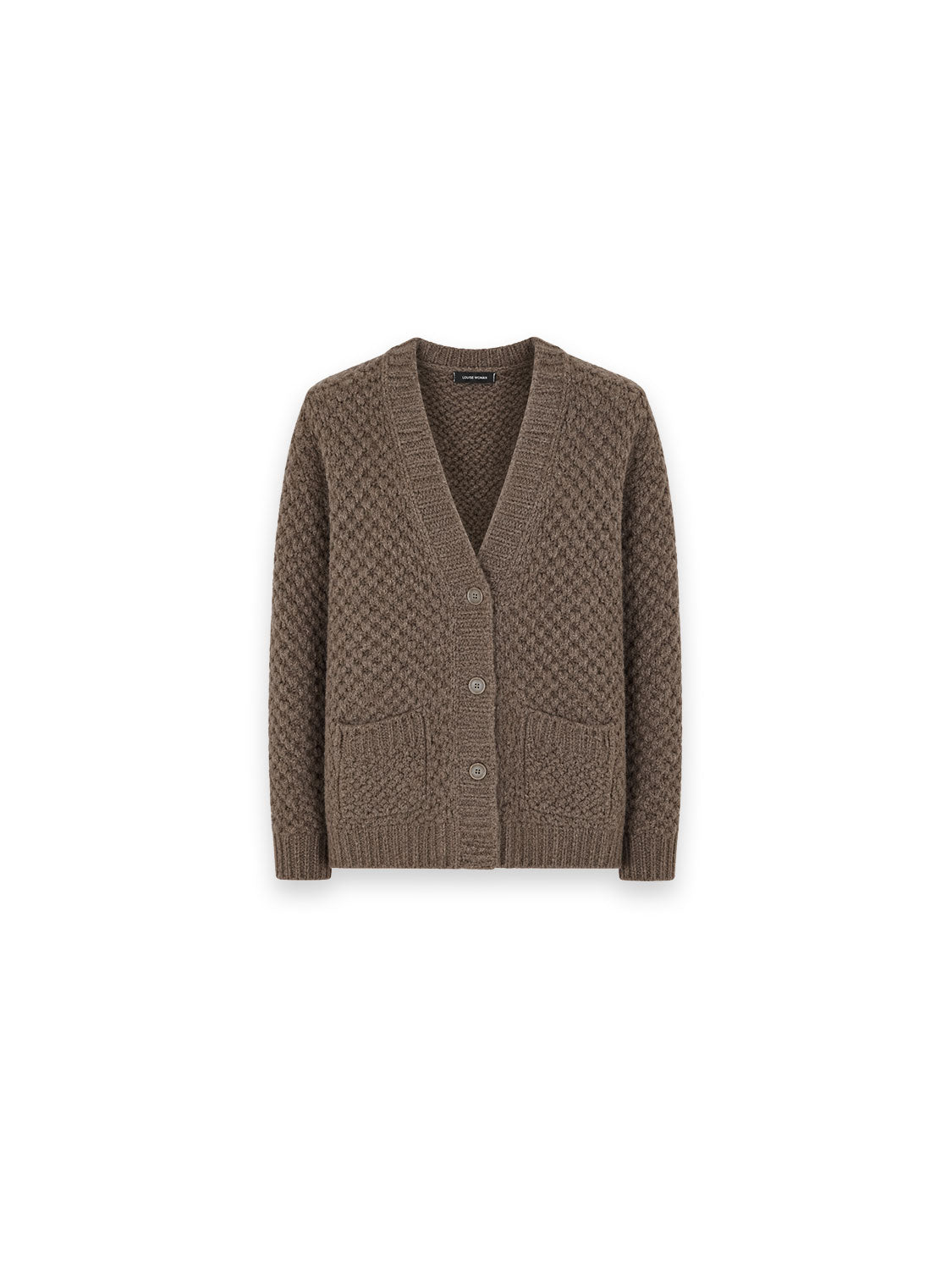 Avelaura Strickjacke mit markanter Wabenstruktur