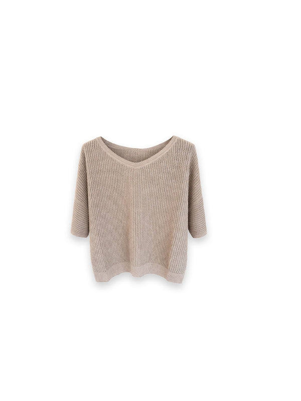 Elyna – Shirt aus leichtem Strukturstrick