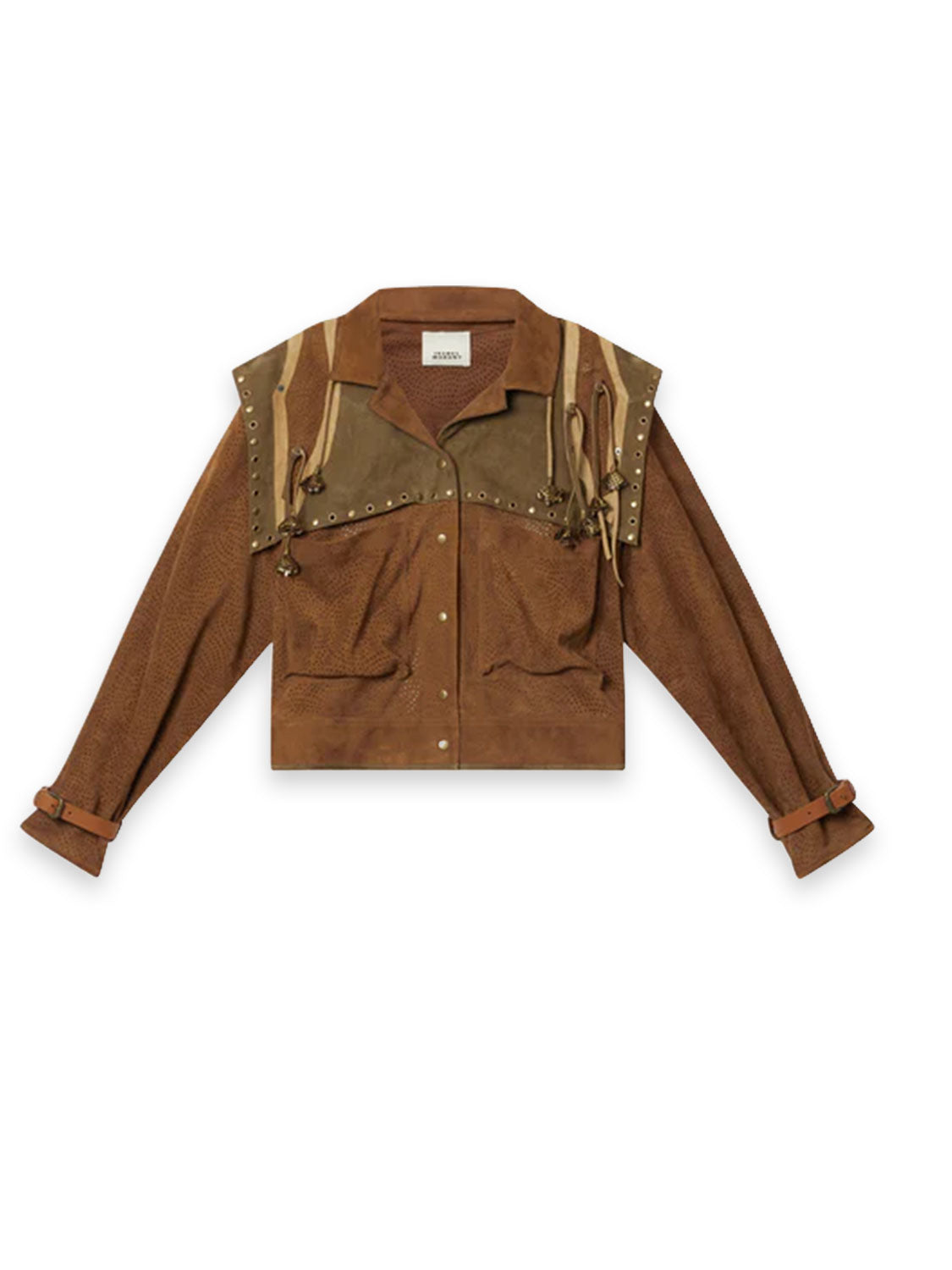 Kayae Lederjacke – Lederjacke mit Nieten-Details und Western-Elementen