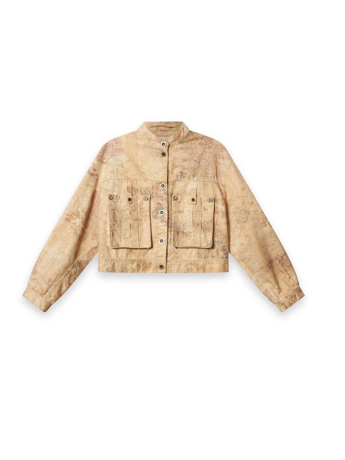 Cyndel Jacke – Jacke mit Vintage-Print und Utility-Taschen