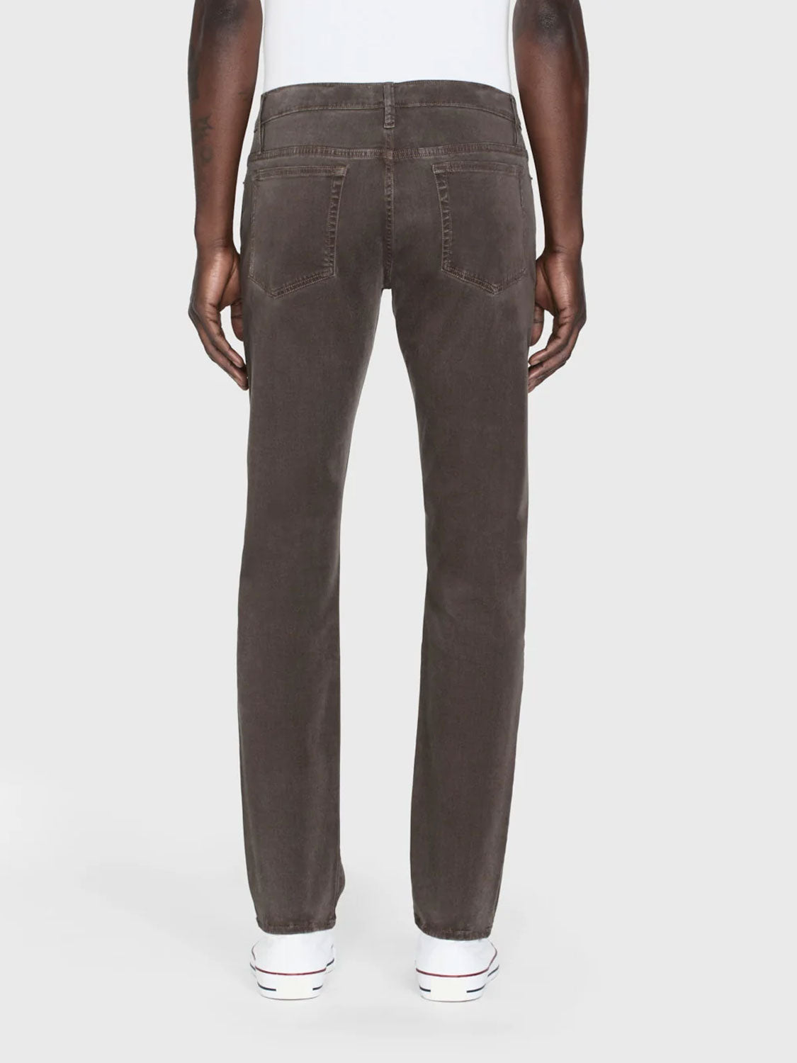 Slim Straight Jeans aus Brushed Twill