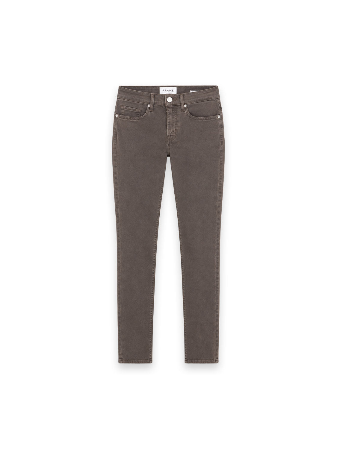 Slim Straight Jeans aus Brushed Twill