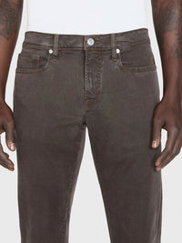 Slim Straight Jeans aus Brushed Twill
