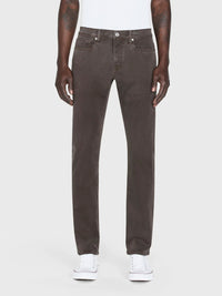 Slim Straight Jeans aus Brushed Twill