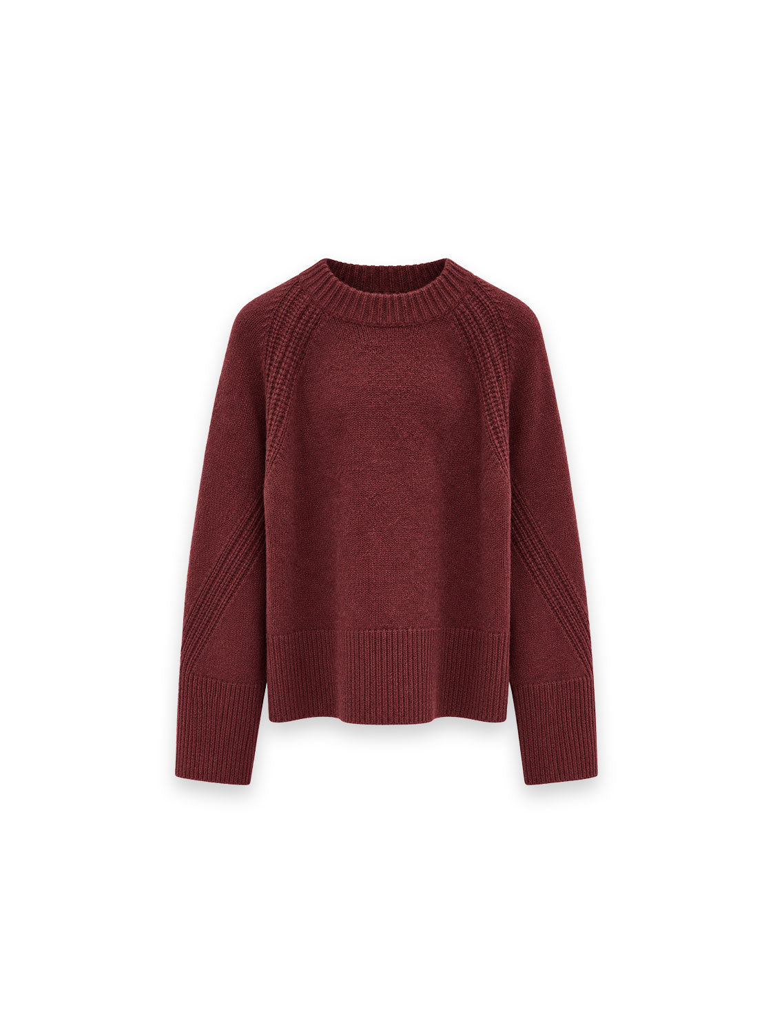 Maple Pullover – textured knit with distinctive raglan details