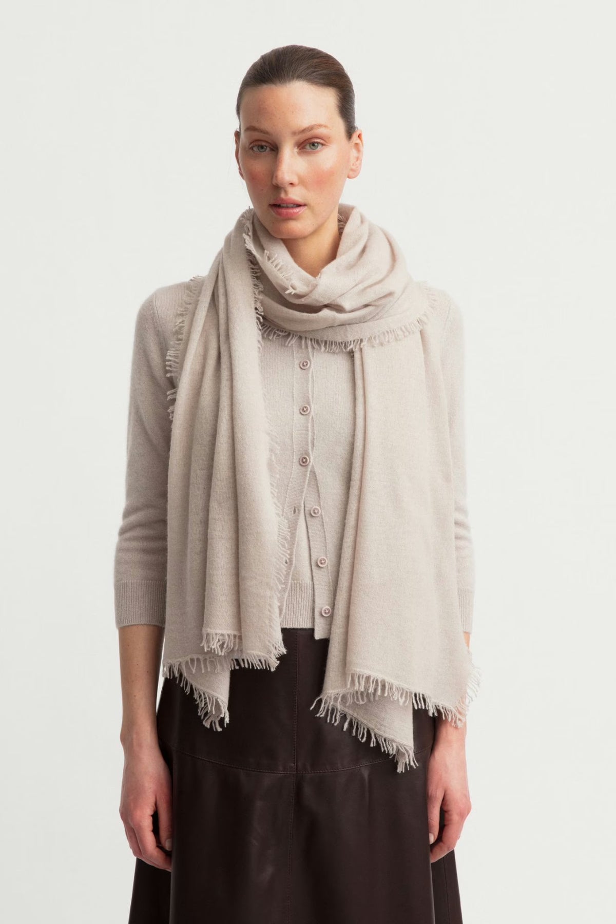 Julia - Cashmere Schal mit Fransen