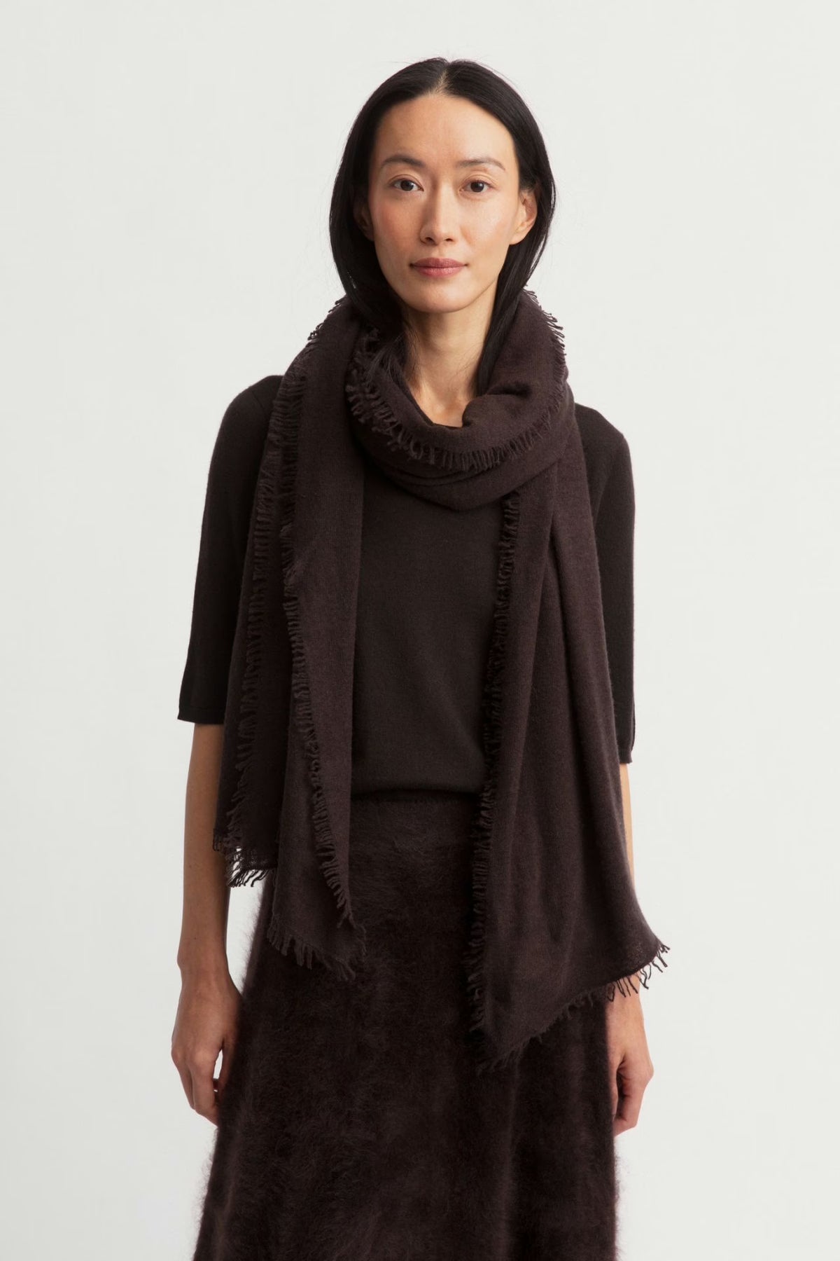 Julia - Cashmere Schal mit Fransen