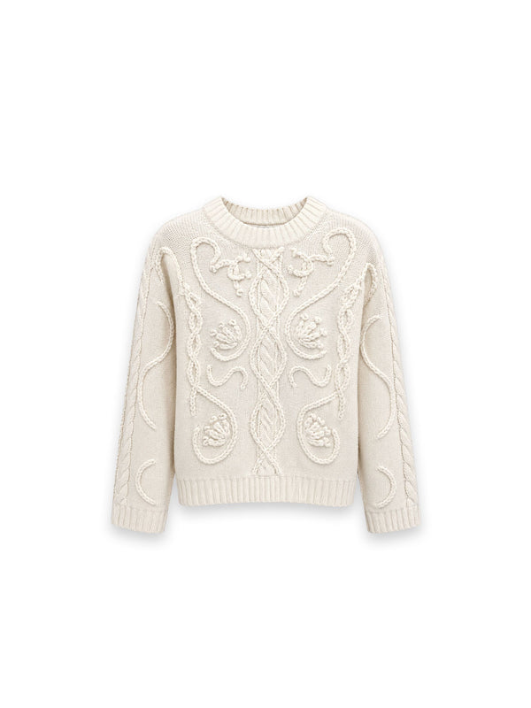 Pullover mit Strukturmuster
