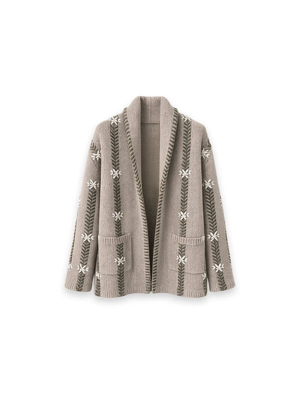 Strickjacke mit Stickerei