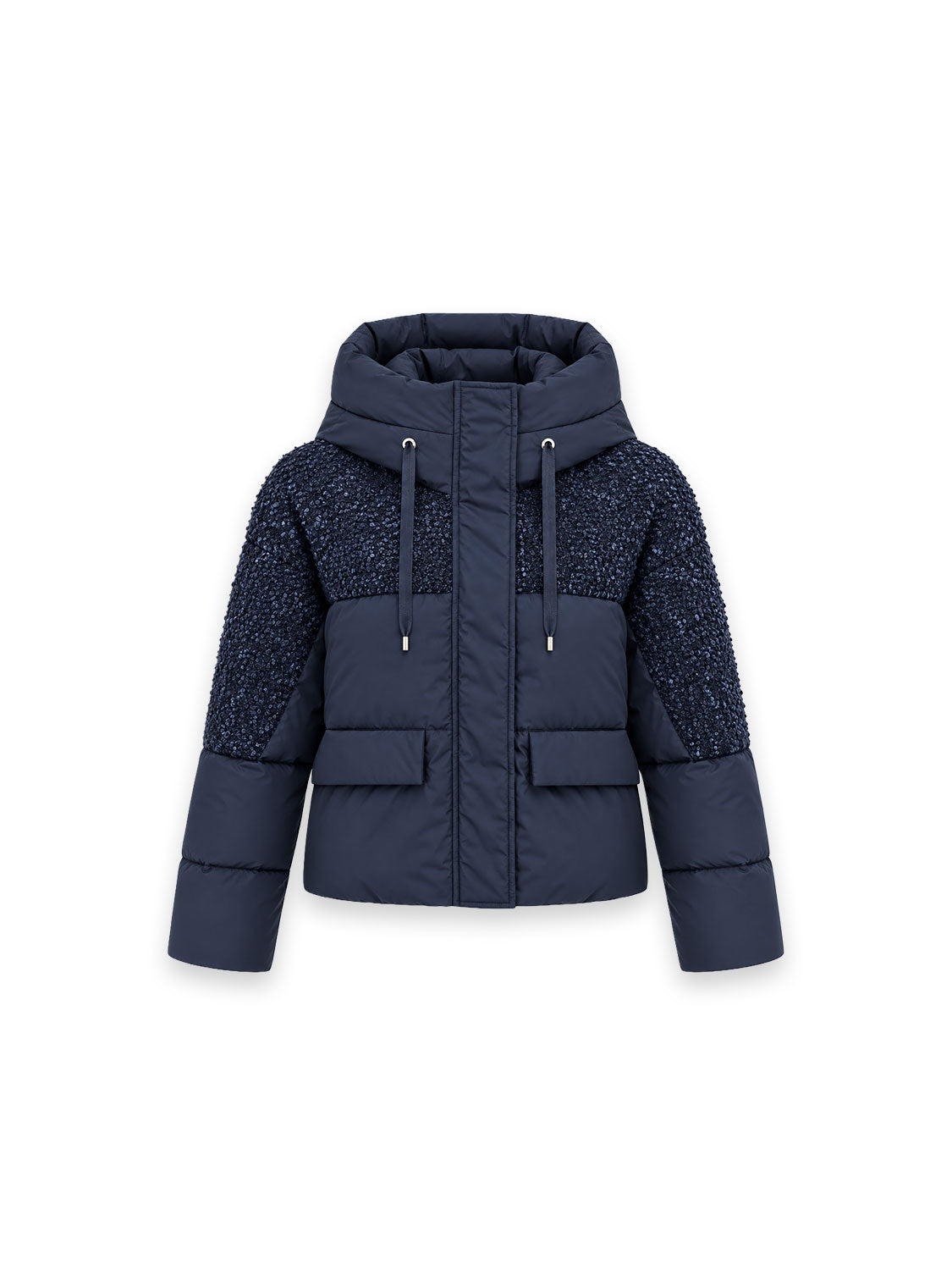 Jacke mit Bouclé Einsätzen