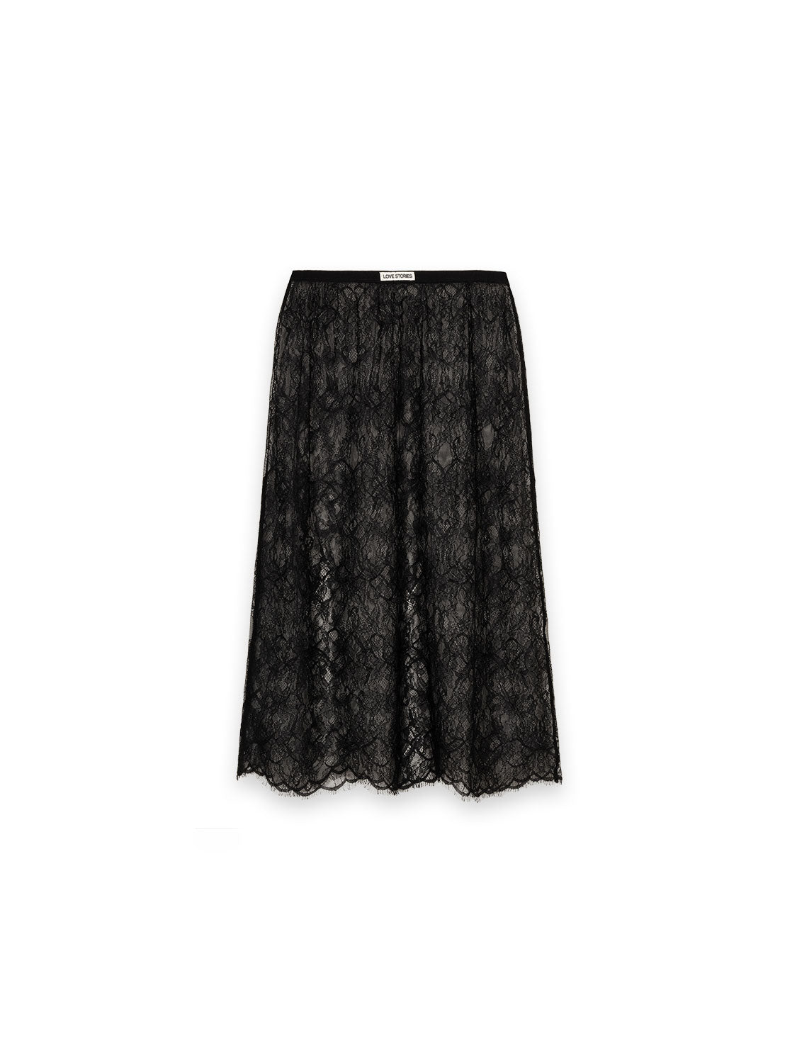 Mia Spitzenrock – Transparente Spitze mit floraler Struktur