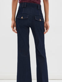 Lancelor Stretch-Denim-Hose – Flared Jeans mit Ziernähten