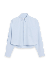 Gekürztes Hemd mit Logodetail 