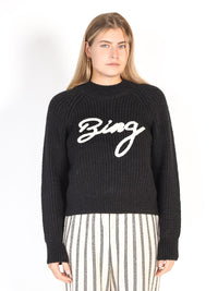 Strickpullover mit Logo