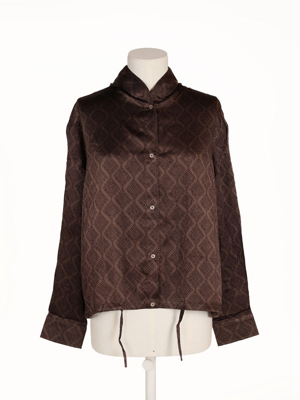 Gemma – Seidenbluse mit Kapuze