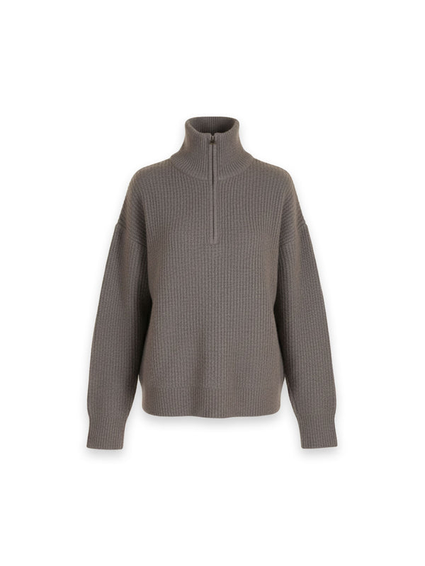 Half-Zip Pullover aus Cashmere