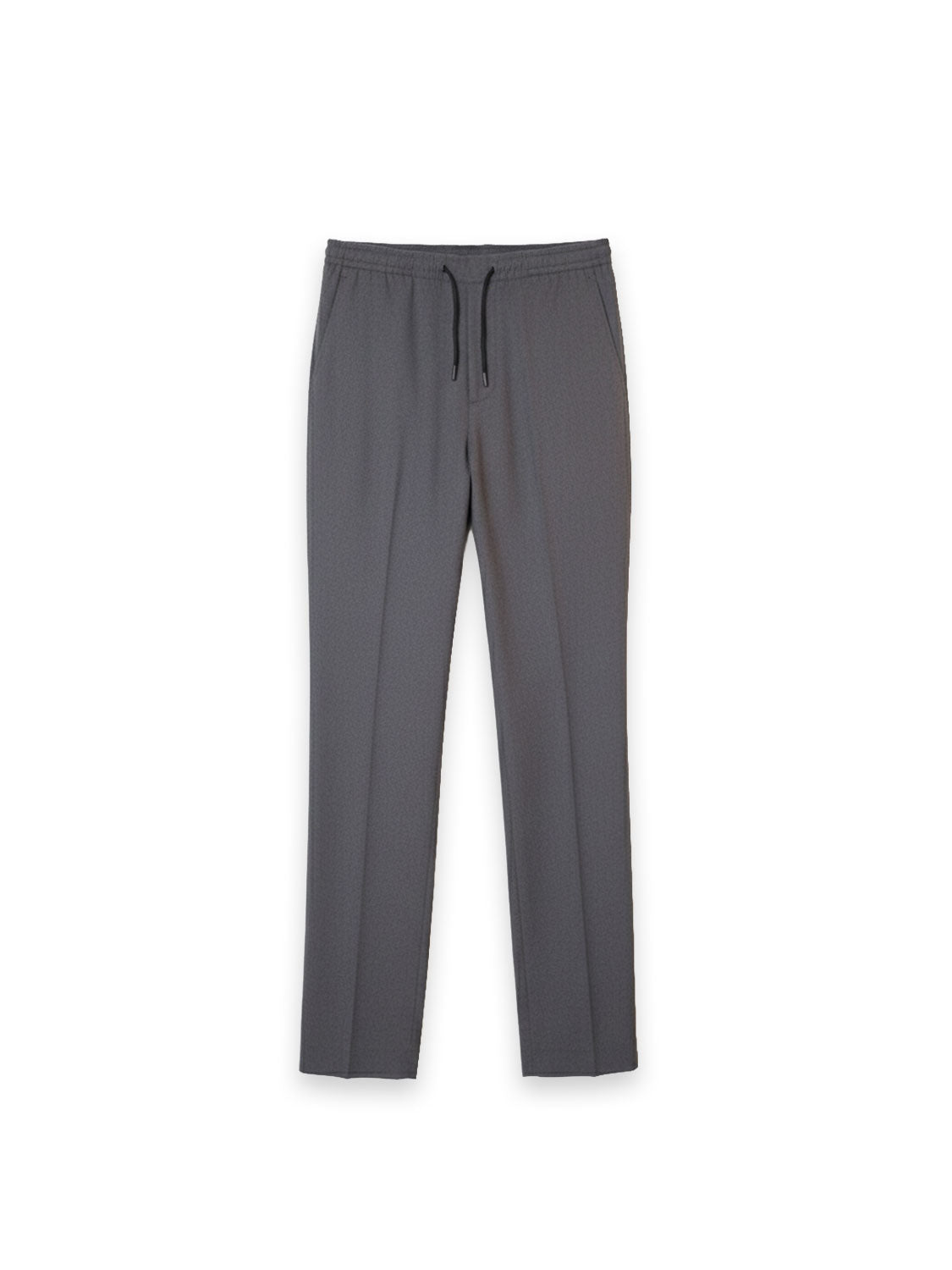 Loose-fitting wool suit pants