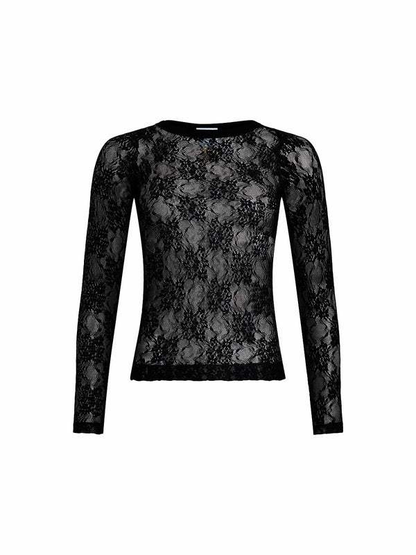 Schmales Spitzenoberteil