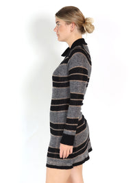 Shadow Plaid – Gestreiftes Polokleid