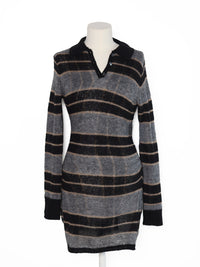 Shadow Plaid – Gestreiftes Polokleid