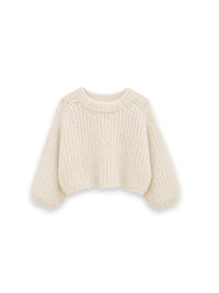 Pullover mit Ballonärmeln aus Woll Alpaka Mix