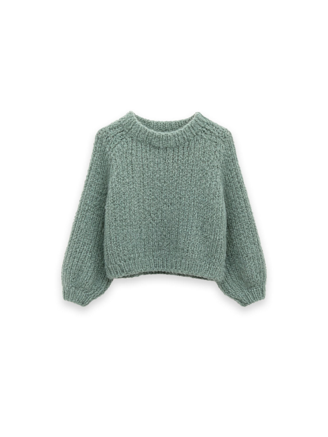 Pullover mit Ballonärmeln aus Woll Alpaka Mix