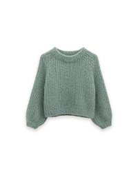 Pullover mit Ballonärmeln aus Woll Alpaka Mix