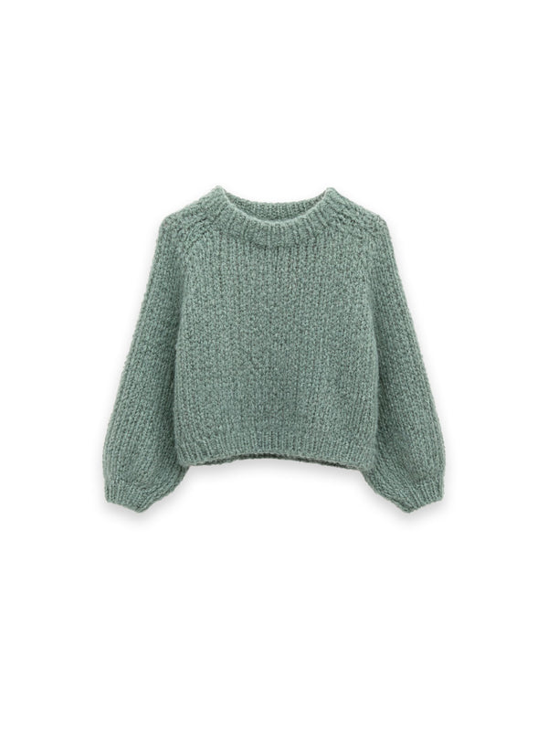 Pullover mit Ballonärmeln aus Woll Alpaka Mix