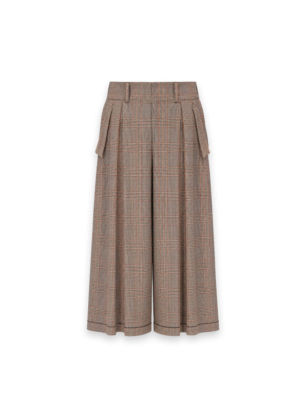 Hose Karomuster mit weiter Silhouette