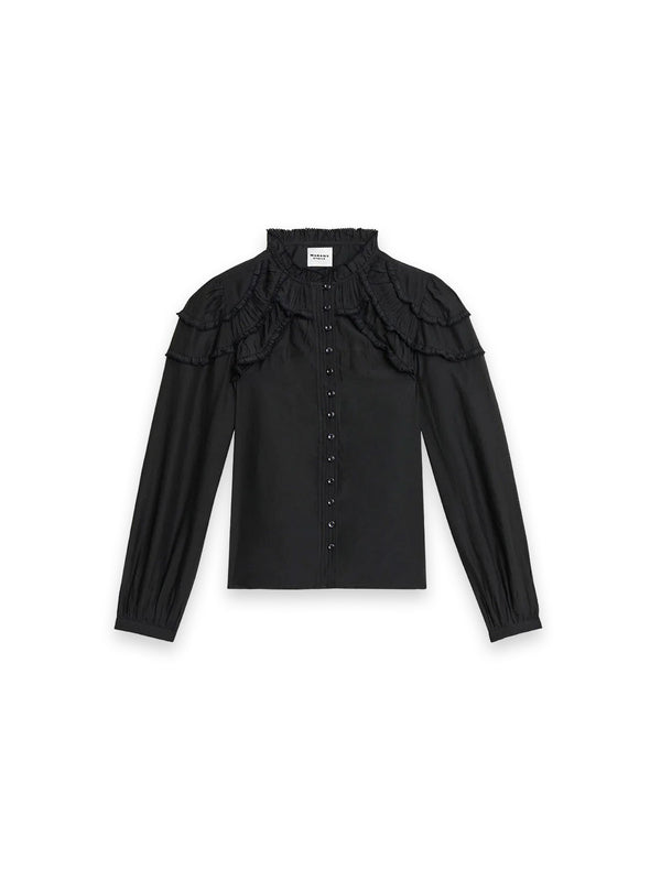 Bluse Christa – Rüschen-Details