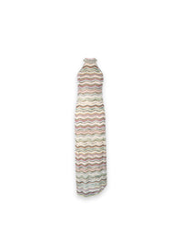 Langes Strickkleid mit Zickzackmuster
