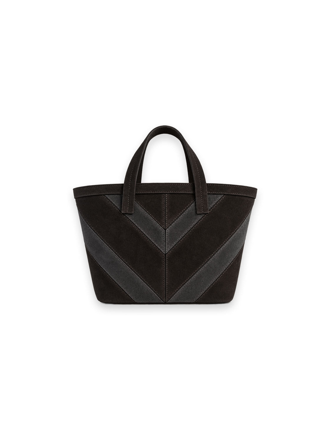 Trapezoid Tasche – Tonales Chevron-Muster