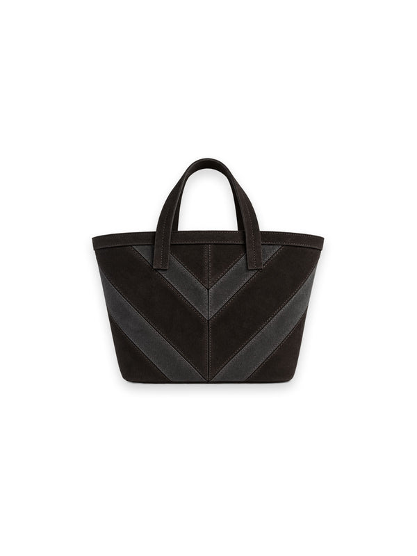 Trapezoid Tasche – Tonales Chevron-Muster