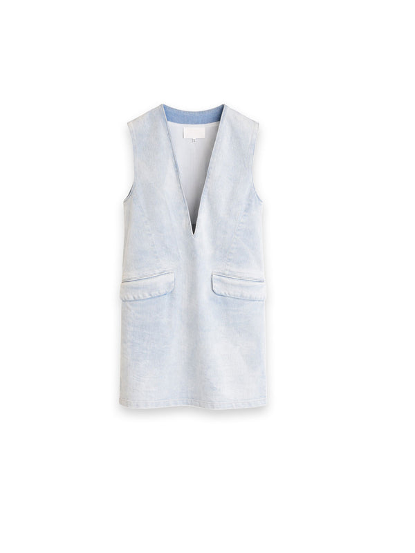 Kleid Denim V Ausschnitt