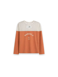Mesh Shirt transparente Struktur und Print Detail