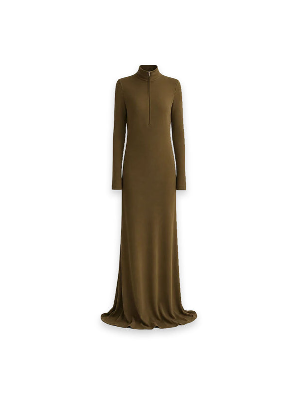 Kleid mit Stehkragen und Reißverschluss