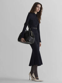 Hemdblusenkleid mit Taillenschnallen