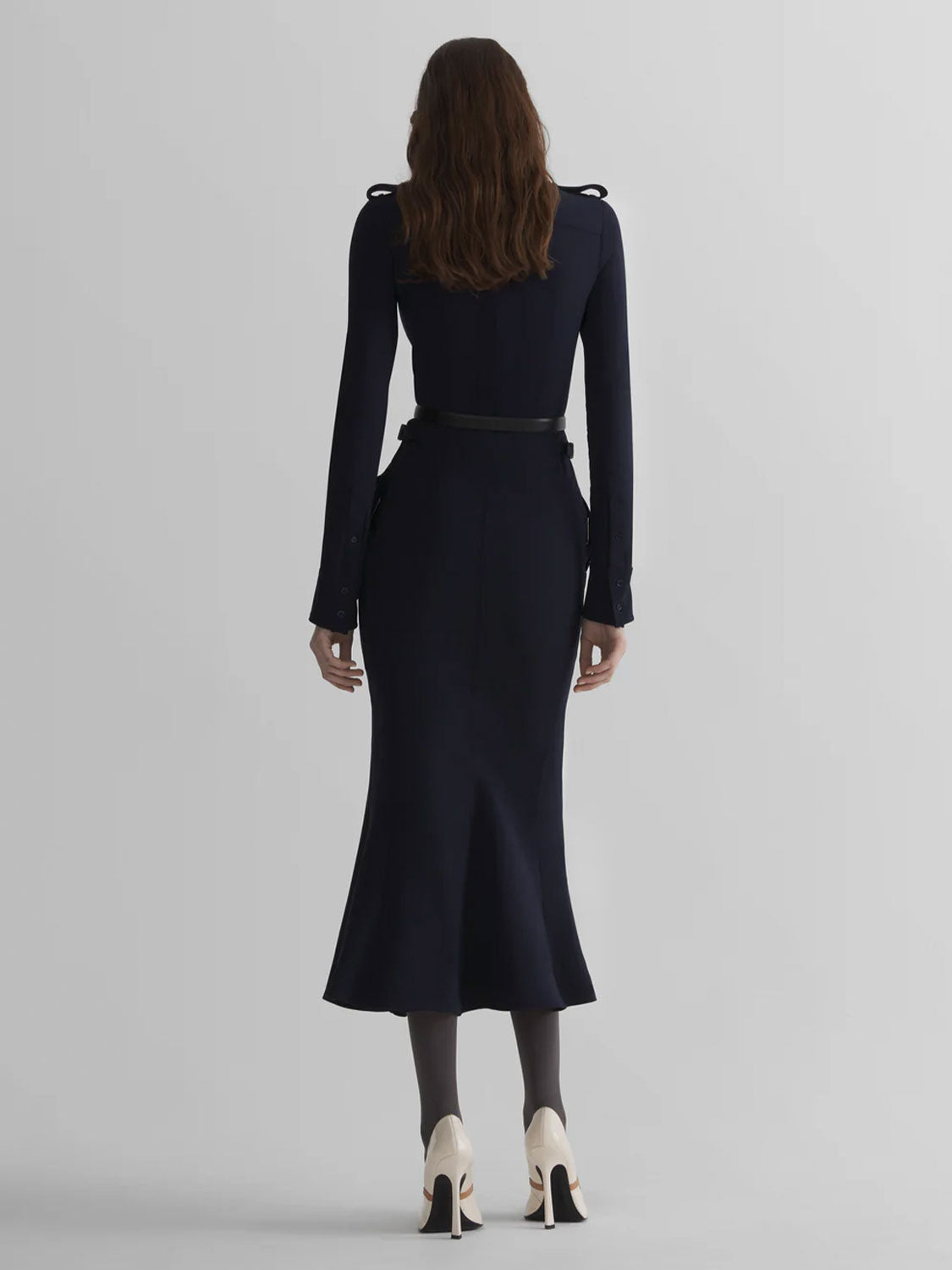Hemdblusenkleid mit Taillenschnallen