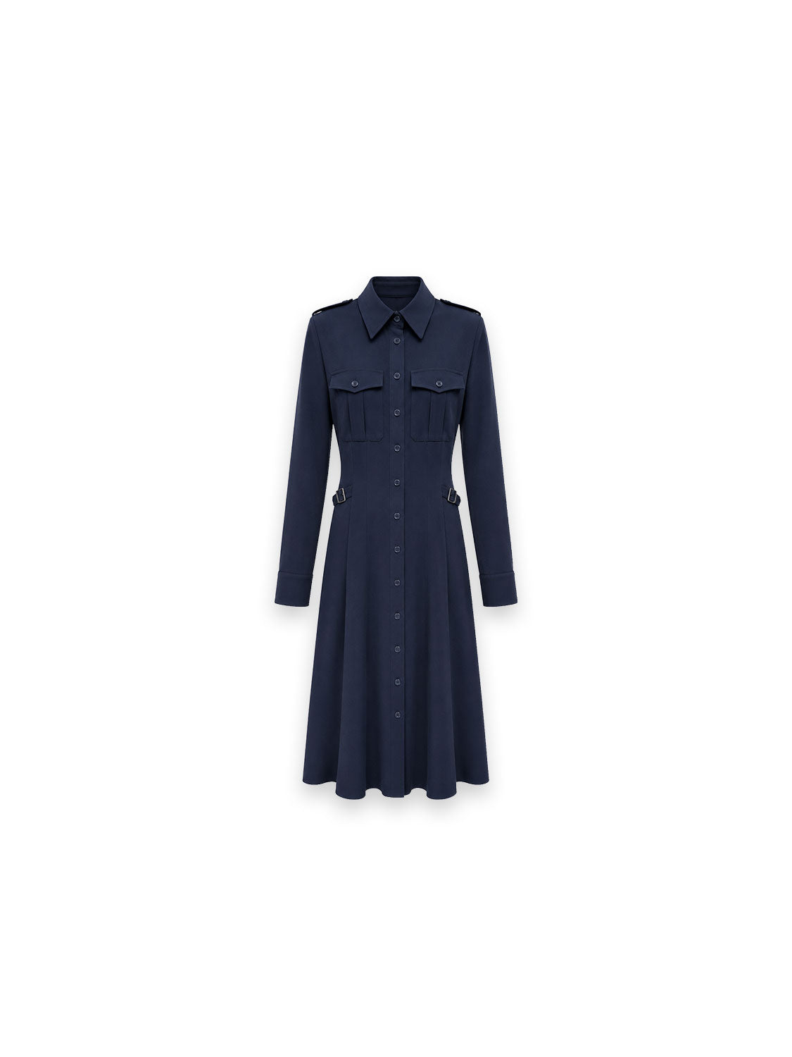 Hemdblusenkleid mit Taillenschnallen