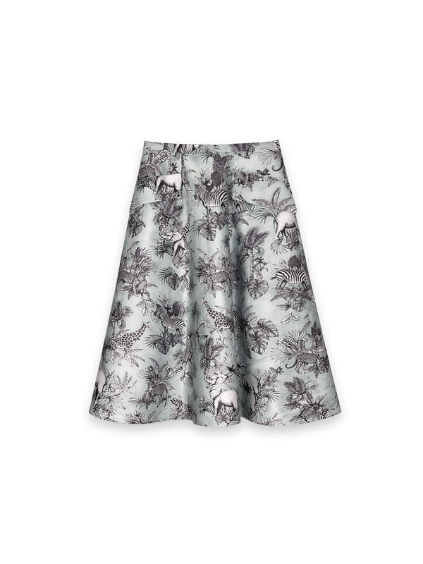 Rock mit exotischem Allover Print