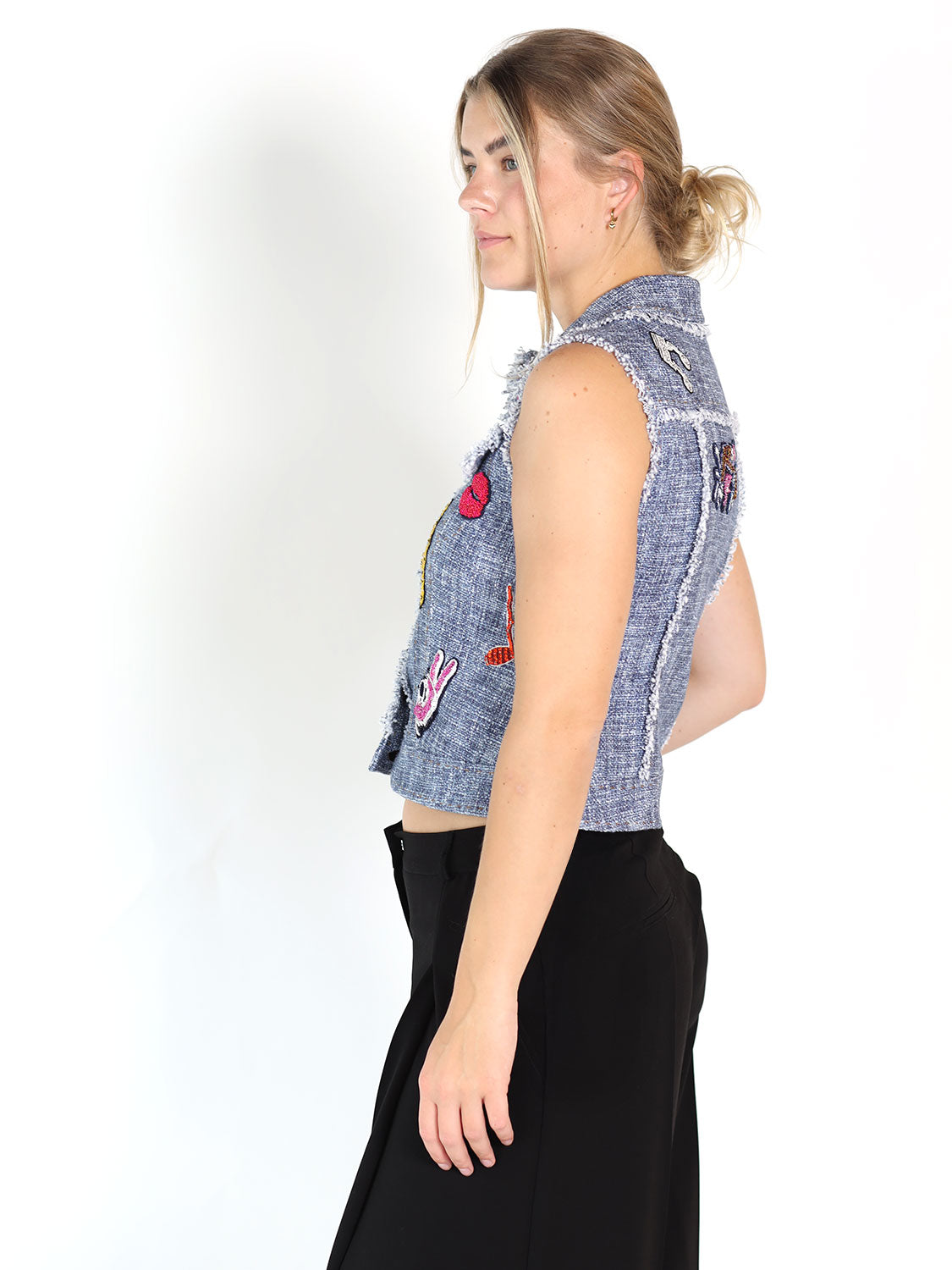 Jeansweste mit Patches