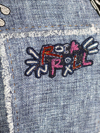 Jeansweste mit Patches